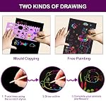FUNNYB&G Rainbow Scratch Paper Art pour les enfants - 100 Pcs Magic Rainbow Scratch Paper Off Set Scratch Pâques Artisanats Arts Fournitures Kits Pads Feuilles pour les jeux de fête Halloween Noël Cadeaux d'anniversaire