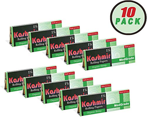 Kashmir Organic Suitable For Vegan, Medical Grade Rolling Paper Durable, Conveyable, Chlorine Free Bundle Comes With - Pack Of 10 #TOP1