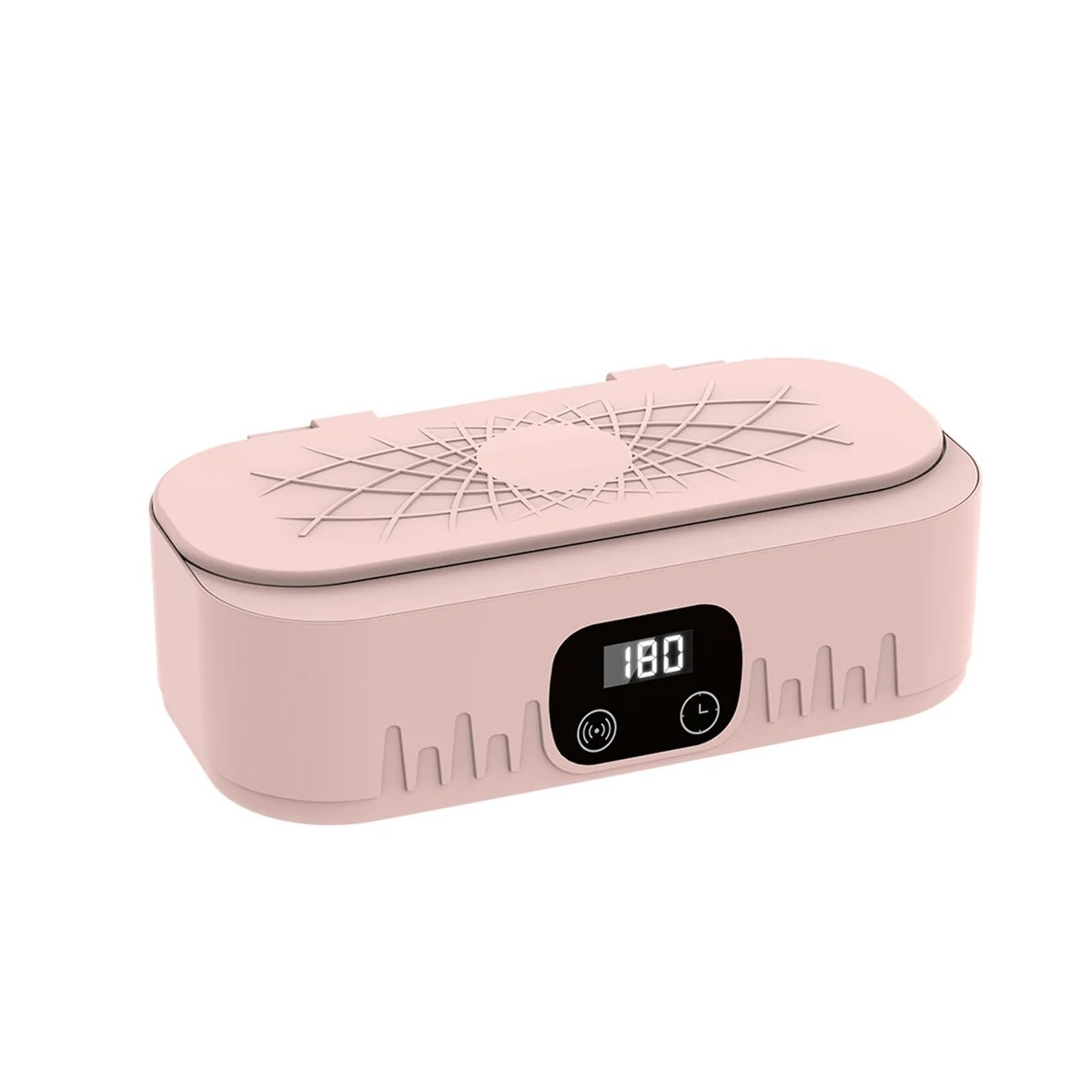 Máquina De Limpieza Ultrasónica Gafas Joyas Baño Alta Frecuencia For Lavado Eficaz Limpieza Profesional(Pink)