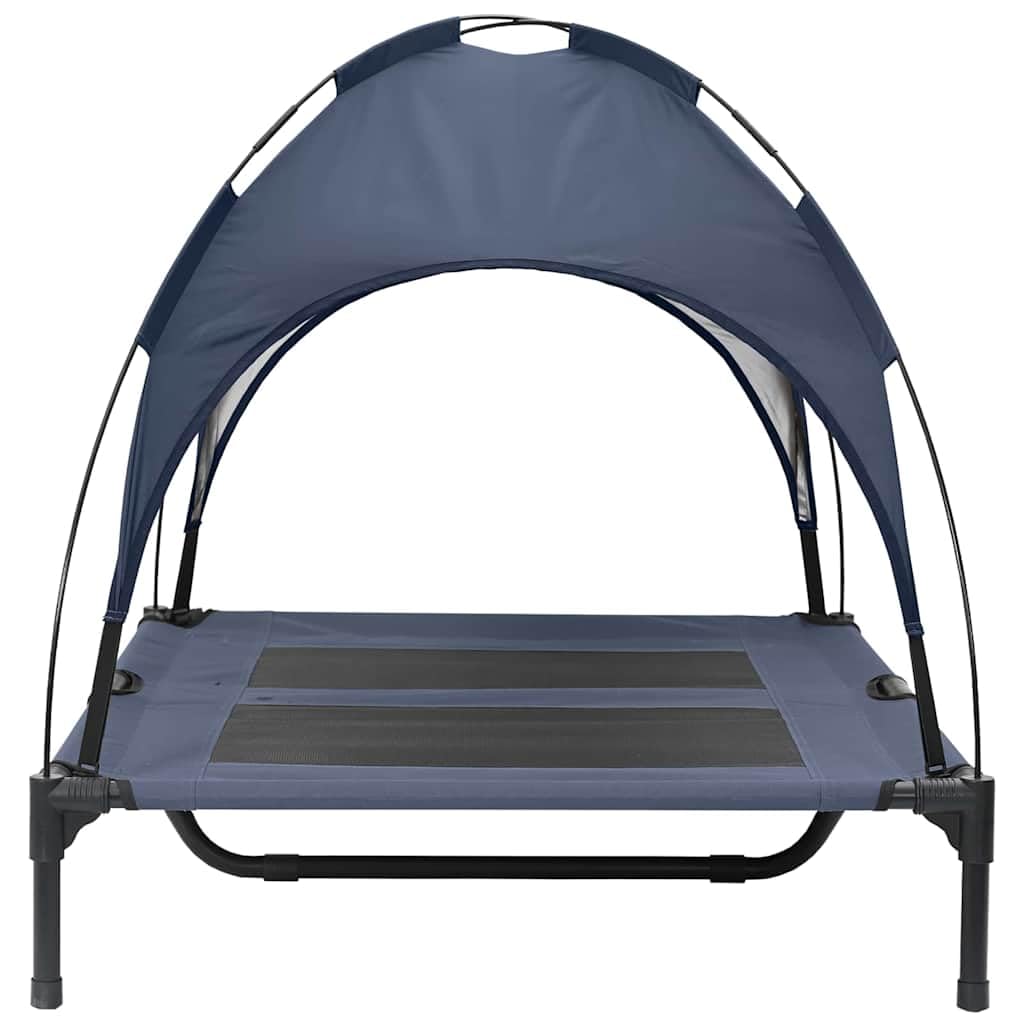 Cama para perros elevada, 92 x 77 x 82,5 cm, de acero, extraíble, para perros grandes, medianos y pequeños, salón, jardín, terraza