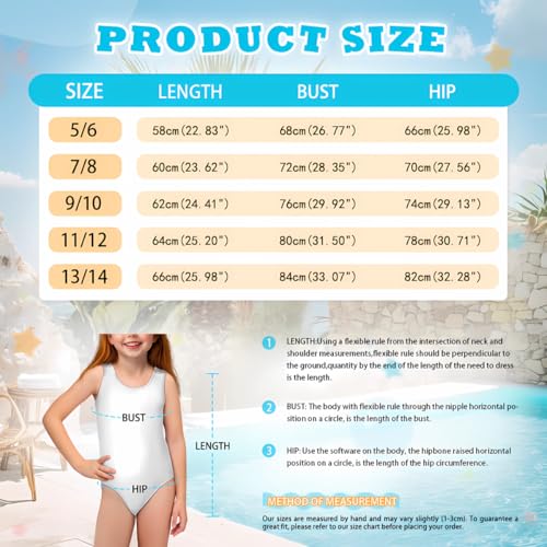 Girls One Piece Swimsuits Quick Dry Beach Bathing Suit Crossback Swimwear 5-14 Years3