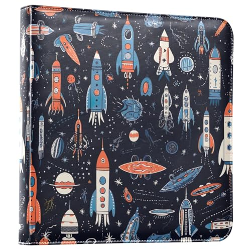 Álbum de Fotos Space Rockets Autoadhesivo 3x5 4x6 5x7 6x8 DIY Scrapbook 3 Anillos 20 Páginas en Blanco Álbum Magnético