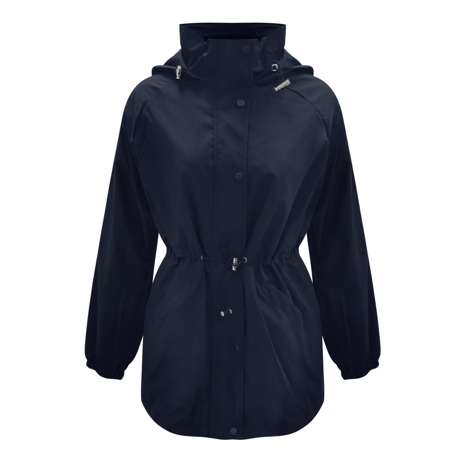Impermeabile Da Donna, Lungo, Con Cappuccio, Trench Foderato, Giacca A, Viaggio Abbigliamento Estivo Vento Tecnica Running Jacket Antipioggia Donna Nero Cappuccio Invernale Trekking