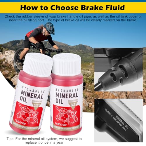 Yiezio Mineralöl Bremsflüssigkeit 120 ml für hydraulische Scheibenbremsen von Shimano, Tektro und TRP