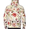 Xcyswbz Rustic Rose Flower Mens Hoodie Pullover,Hooded Sweatshirt,Long Sleeve Hoody Drawstring Casual Tops With Pockets Black #5