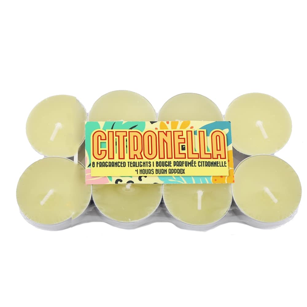 Sifcon International Light Citronella Tea Candles 8 Pack Candle Outdoor Living Range (Ol0180)
