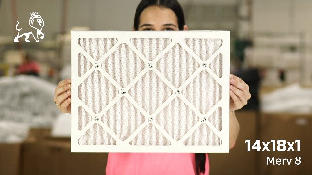 Image of Filter King 14x18x1 Air Filter MERV 8, AC Furnace Filters (6-Pack) | Dust & Allergy Control (Actual Size: 13.5 x 17.5 x .75)