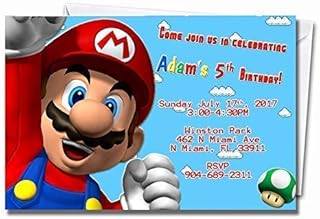 Amazon Com Mario Birthday Invitations