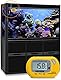 Fasizi Digitales Aquarium-Thermometer, LCD-Display, 2 Stück, Gelb