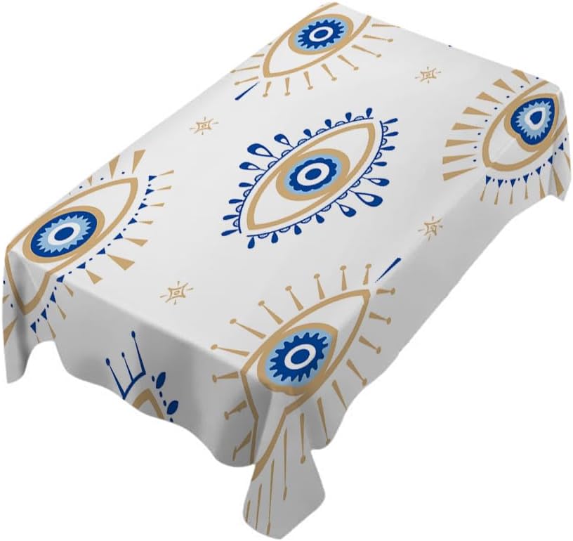 HGOD DESIGNS Evil Eye Table Cloth Magical Hamsa Eye Witchcraft Occult Symbol Rectangular Tablecloth 60X104 Inch Patio Table Cover for Event Wedding Banquet Party