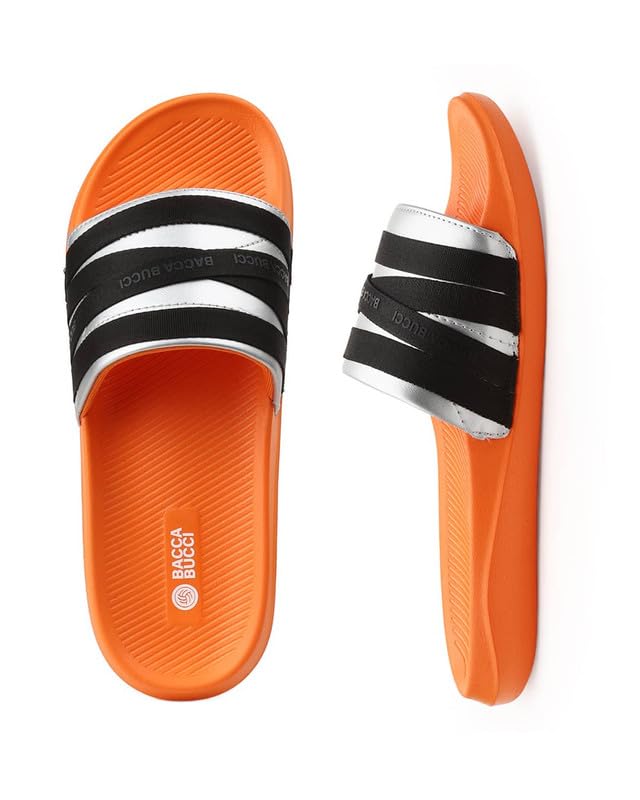 Image of Bacca Bucci Galaxy Slides for Men | Ultra-Comfort Rubberized EVA Slip-On Sliders | Non-Skid Outsole, Soft Cushioned Footbed, Lightweight Slides for Indoor & Outdoor Use