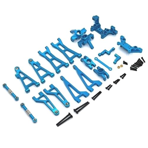 HAIBOXING HBX 16889 16889A 16890 SG1601 SG1602 Metalen Suspension Arm Steering Cup Shock Tower Set 1/16 RC Auto Upgrade Onderdelen Kit(Blue)
