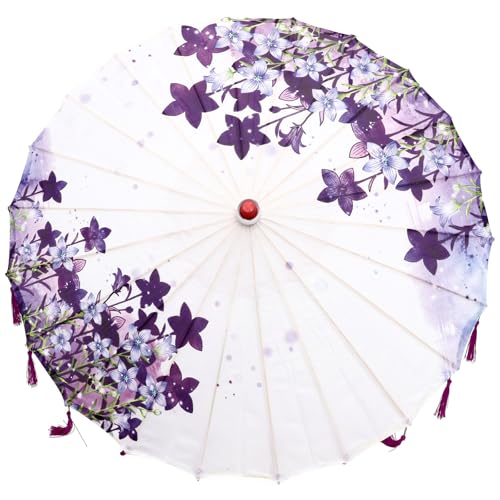 Paraguas tradicional japonés de seda y madera premium para coleccionistas y eventos