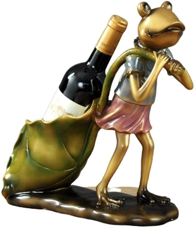 Soporte para botellas de vino estilo nórdico de resina miniatura 1