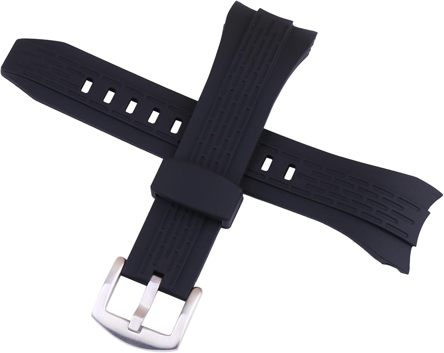 26mm men's rubber watch strap buckle compatible with Seiko Velatura SRH006 SPC007 SNAA93P1 SPC005P1 SRH005P1 series Outdoor Sports Silicone Watch Band Accessories for women's wristband bracelet