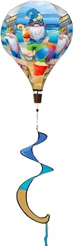 Summer Gnomes Summer Hot Air Balloon Wind Twister 54" x 12" Briarwood Lane