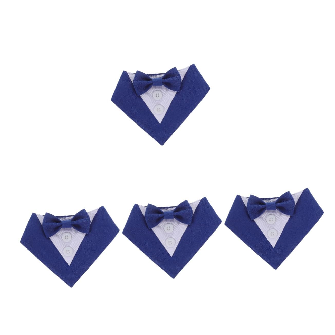 VICASKY 4 Pièces Bandana Chien Mariage Bleu XS Élégant pour Costume Animal Accessoire Fête Photo Protège Cou Propre et Bandanas pour Chiens