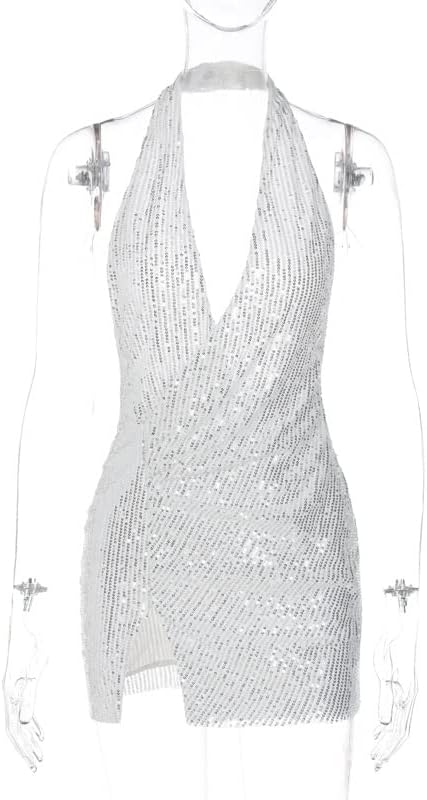 Women's Sexy Sequin Sparkly Glitter Party Club Dress Prom Cocktail Bodycon Mini Night Dress Homecoming Dresses Gown - Image 5