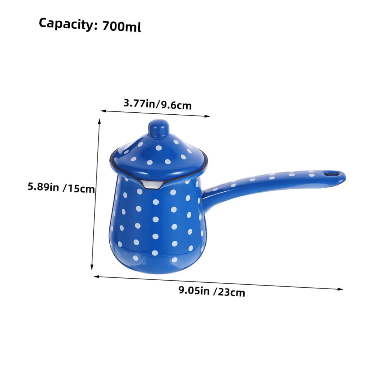 Cabilock Retro Compact Coffee Kettle Enamel Coffee Pot for Easy Pouring Vintage Design Coffee Container for Home Brewing Efficiently Boils Water for Tea Milk