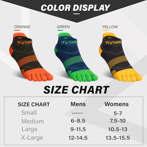 Image of Hylaea No Show Running Athletic Anti-Blister Wicking Coolmax Socks, Seamless Anti-odor
