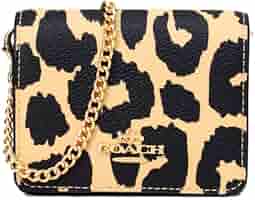 Amazon.co.jp: Coach CX151 Leather Leopard Print Animal Print Chain