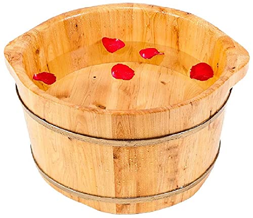 Spa de pies de madera para masaje y baño