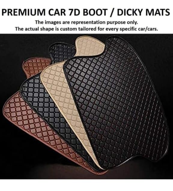 Image of 7D Luxury Faux Leather Waterproof Grass Foot Mats for Car Interior