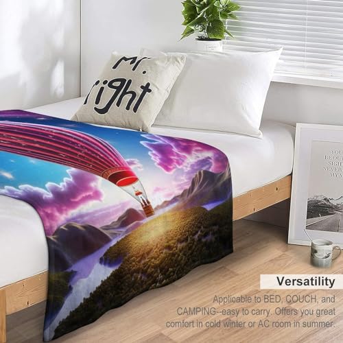 Couverture super douce et moelleuse montgolfière pour des nuits cocooning - 6