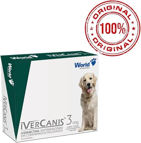 Comprimido antiparasitário para ácaro World Ivercanis para cão até 15kg contra pulga Carrapatos
