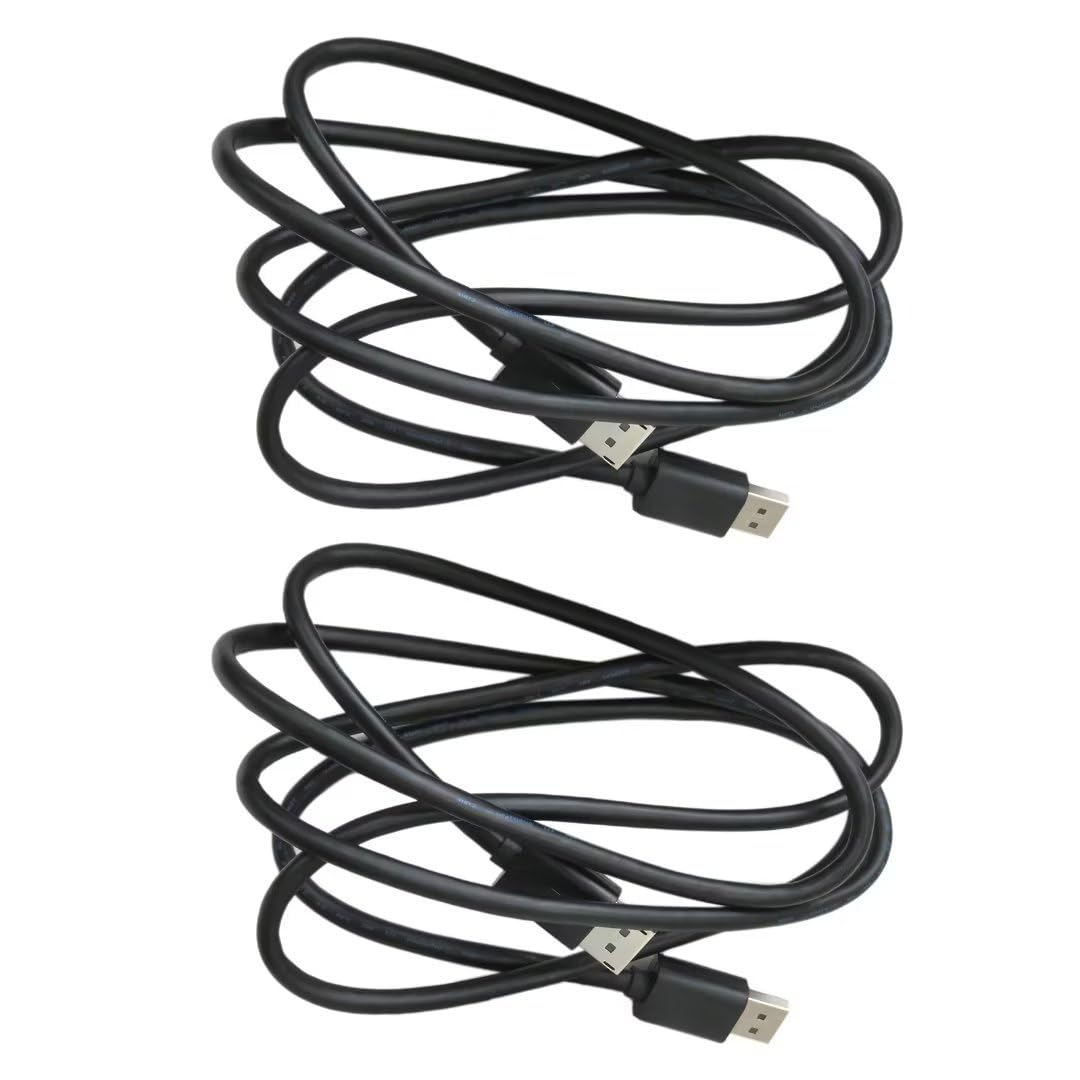 2Pcs 6FT Display Port Cable 1.4 Cable Display Port 1.4 Cord Support Resolutions Up to 8K@60Hz UHD (7680 x 4320) with 30 Bits/Pixel RGB Color and HDR - Black