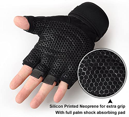 Sujayu Workout Gloves, Gym Gloves For Men, Wrist Wraps Lifting Wrist Wraps Gloves For Working Out thumb #2