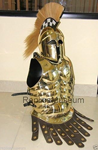 Greek Muscle Armor Cuirass W/Greek Corinthian Helmet - Halloween Costume