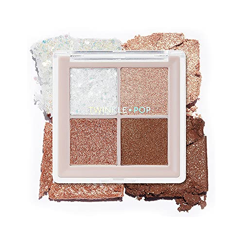 Twinkle Pop Pearl Flex Glitter Eye Palette #2 Hey Brown, 4.5G #TOP9