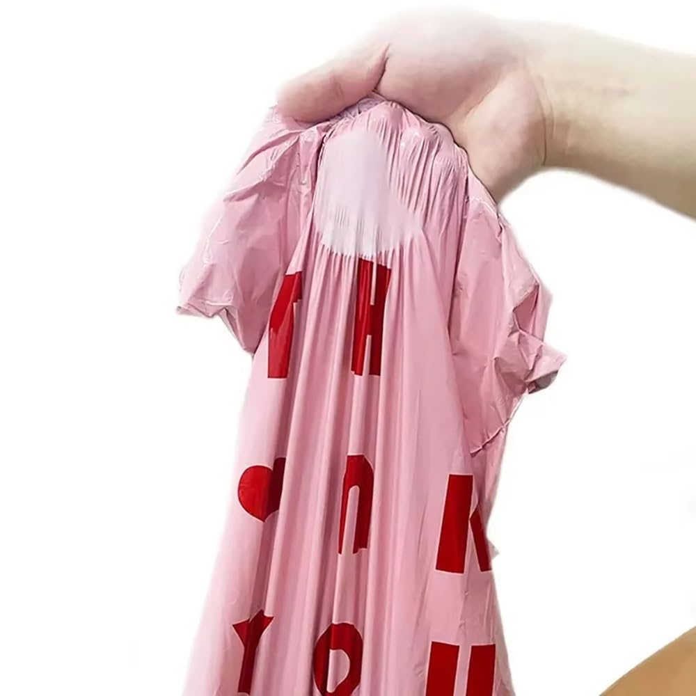 20 Pz Borse Rosa Corriere, Sacchetti di Plastica per La Spedizione, Sacchetti per Posta, Sacchetti per La Spedizione di Indumenti con La Parola Thank You Stampata su di Essi(55x65cm 20pcs)