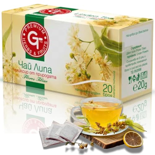 Premium GT Linden Teebeutel 20 Stück (je 1 5 g) | Kräutertee mit feinen Fruchtnoten | Koffeinfrei | Praktische Teebeutel | Ideal für Entspannung den täglichen Genuss und als Geschenk