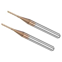 Vista 1 de Corn End Mills, 0.9mm Cutting Diameter 3.175mm 1/8" Shank, Ti-Coated Solid Carbide Left Hand CNC Router Bits Milling Tools