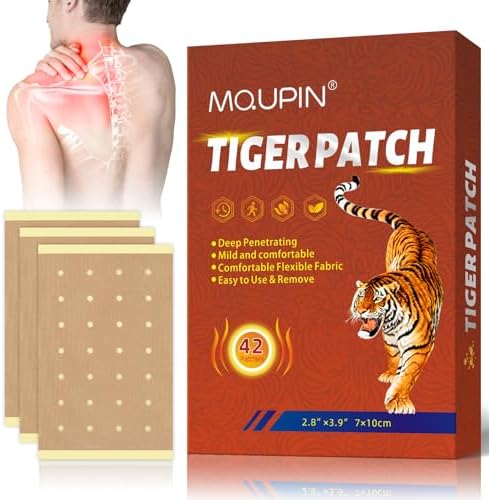 42PCS Tiger Patch, Chinese Tiger Back Heat Patches Ultra Strength...