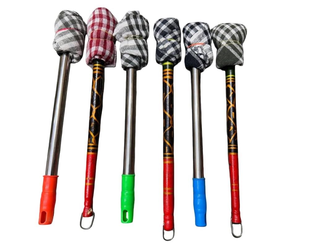 Extendable Dusting Cloth with Stainless Steel and Wooden Handle, Plaid Pattern Covers, Multi-Color Base, for Home and Office Cleaning (6)-image-30