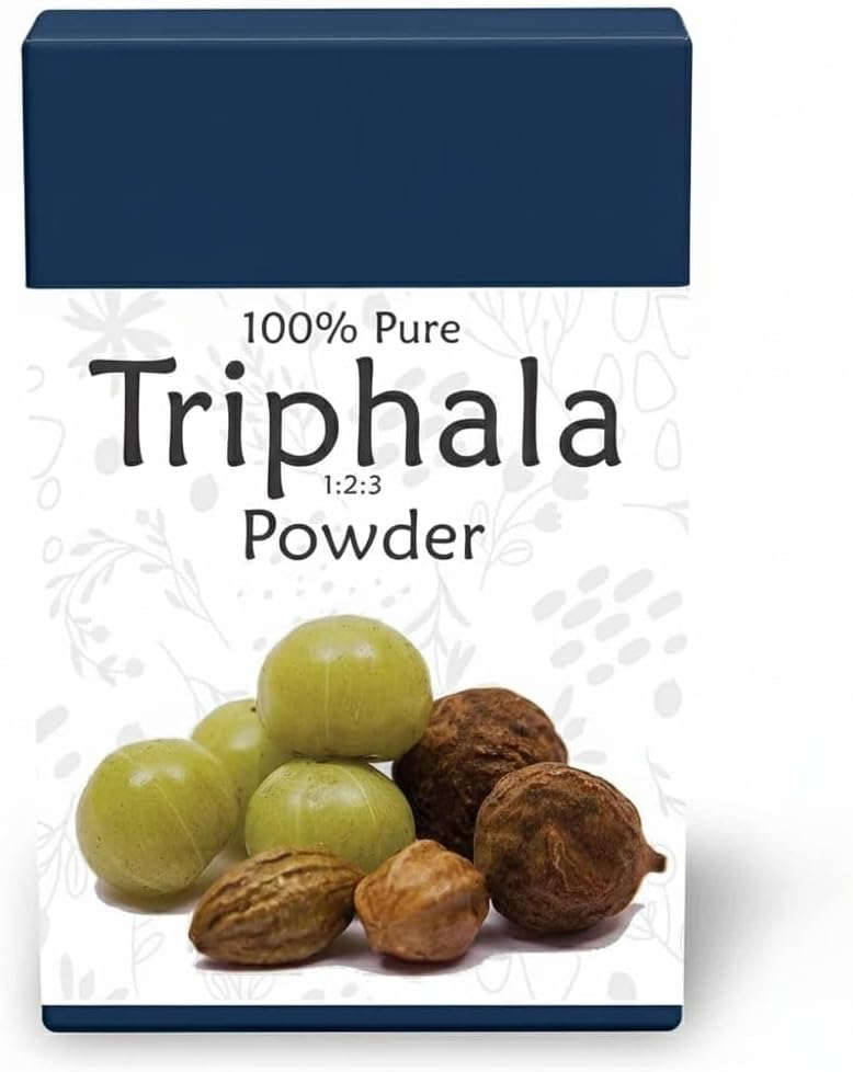 Triphala Powder (1:2:3) Natural and Pure | Perfect Ratio for Balanced Body Functioning | Contains Haritaki, Bibhitaki and Amalaki -200GM