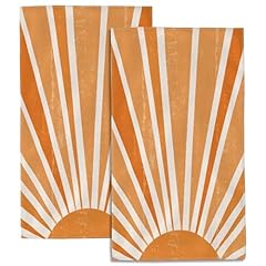 Abstract Bohemian Orange Sunset Geometric