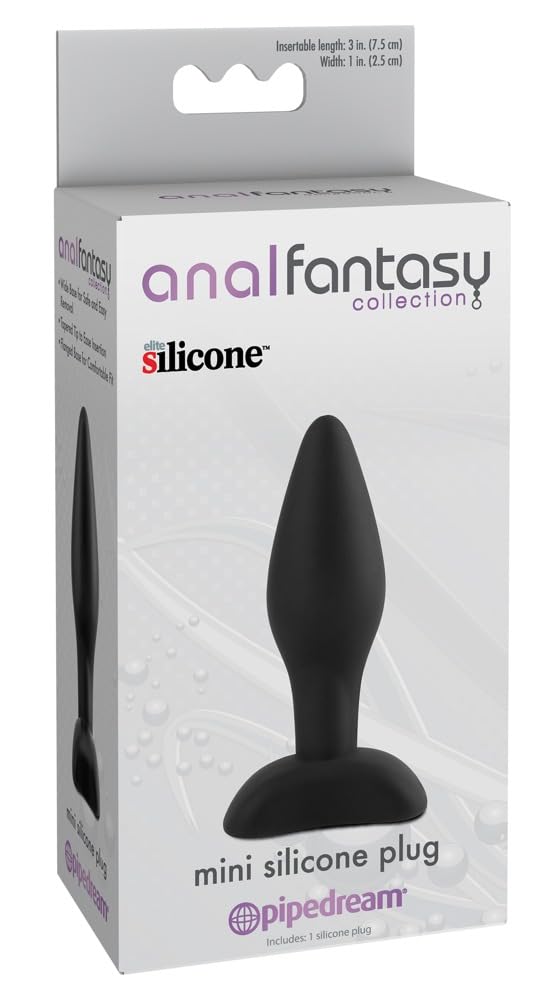 PipedreamAnal Fantasy Collection Mini Silicone Plug Black 3 Inch