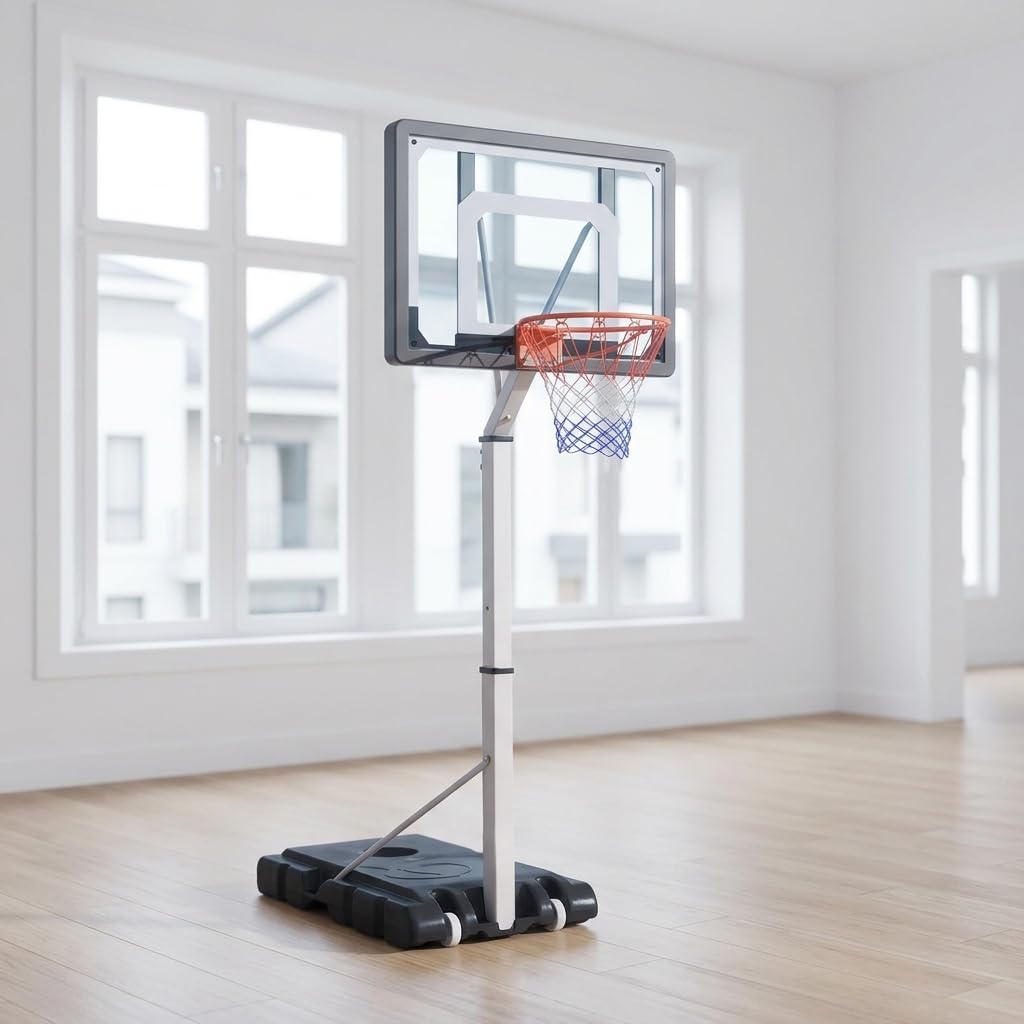 Canasta de Baloncesto Exterior Ajustable Portátil para Niños y Familias