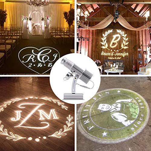 Hd Led Logo Projector Light For Indoor Use, 35W Spotlight With Custom Gobo Projection Lamp For Hotel Restaurant Store Advertising Signs,Silver #TOP7