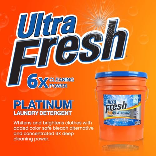 Image of Ultra Fresh 6X Platinum OXY Color-Safe Liquid Laundry Detergent, 5 Gallon