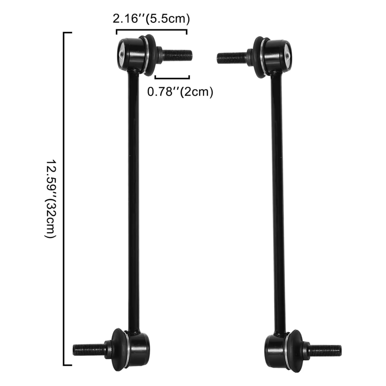 Buje de Barra estabilizadora, 2 Piezas, bieletas de Barra estabilizadora Delantera, Kit de bieletas estabilizadoras K80296, Compatible con Mazda 6 Cx-5 Cx-9 -