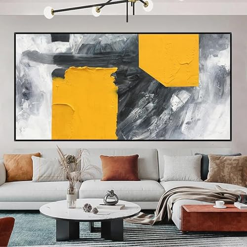 Peinture à l'huile sur toile contemporaine colorée XINBAO 50x100 cm