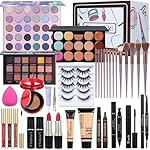 All in One Makeup Kit for Women Full Kit,Travel Makeup Set,Makeup Gift Set for Girls & Teen,Professional Makeup Kit Includes lash Clusters Kit Eyeshadow Lipstick Brow Pencil Eyeliner Brush Set