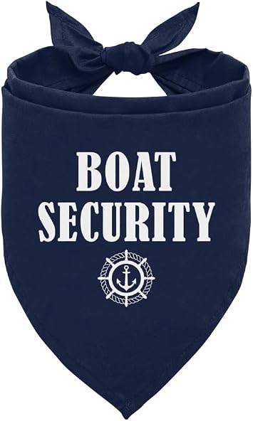 Boat Security Dog Bandana, Dog Boating Accessories, Funny Dog Bandana, Dog Lake Essentials, Dog Bandana for Small Medium Dogs, Dog Scarf, Pet Dog Triangle Scarf, Gift for Dog Lover D40