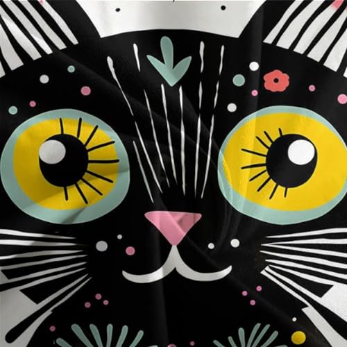 Housse de couette 3D imprimé fleurs et chat en microfibre premium King 220x240 - 8