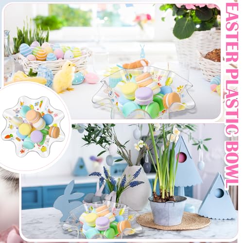 Tioncy 4 Pcs Easter Bowls Egg Serving Plastic Candy Dish Bowl 8.3 Inches Easter Snack Tray for Holiday Spring Themed Party Tableware Supplies Decoration by Tioncy - Image 6